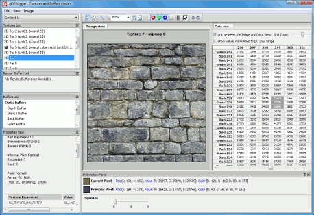 gDEBugger - Texture and Buffers Viewer