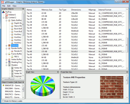 gDEBugger - Graphic Memory Analysis Viewer
