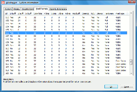 gDEBugger - System information dialog